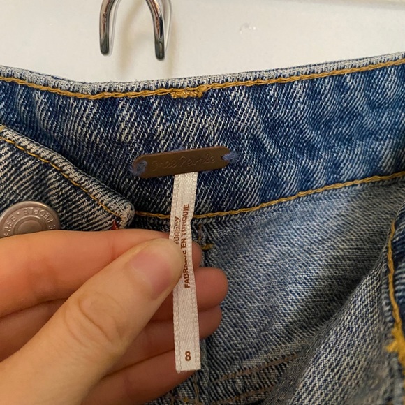 Free People Distressed Denim Button Up Skirt - Picture 4 of 6